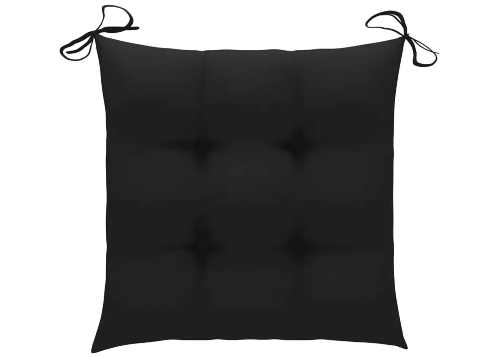 vidaXL Chair Cushions 4 pcs Black 19.7"x19.7"x2.8" Fabric