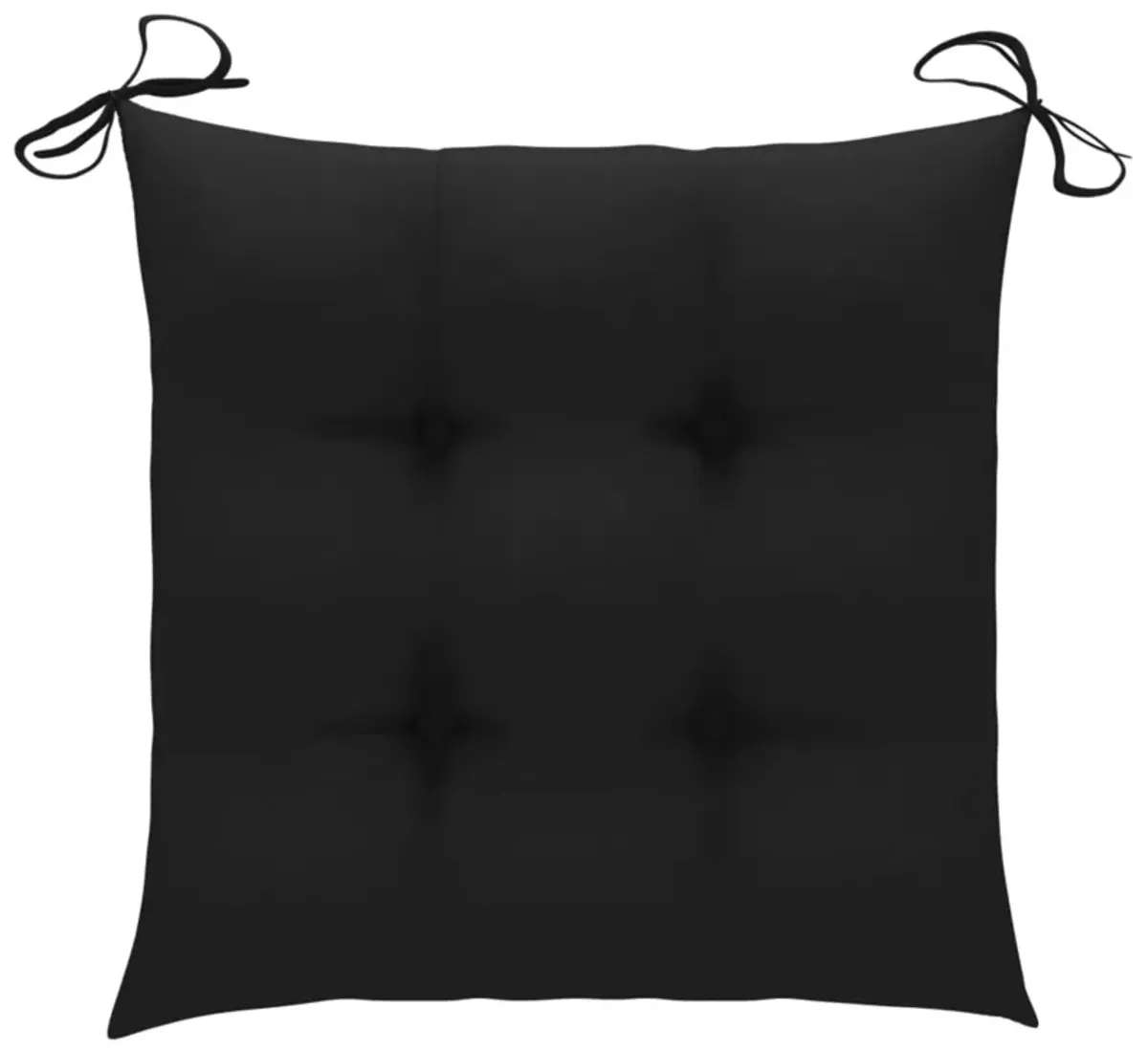 vidaXL Chair Cushions 4 pcs Black 19.7"x19.7"x2.8" Fabric