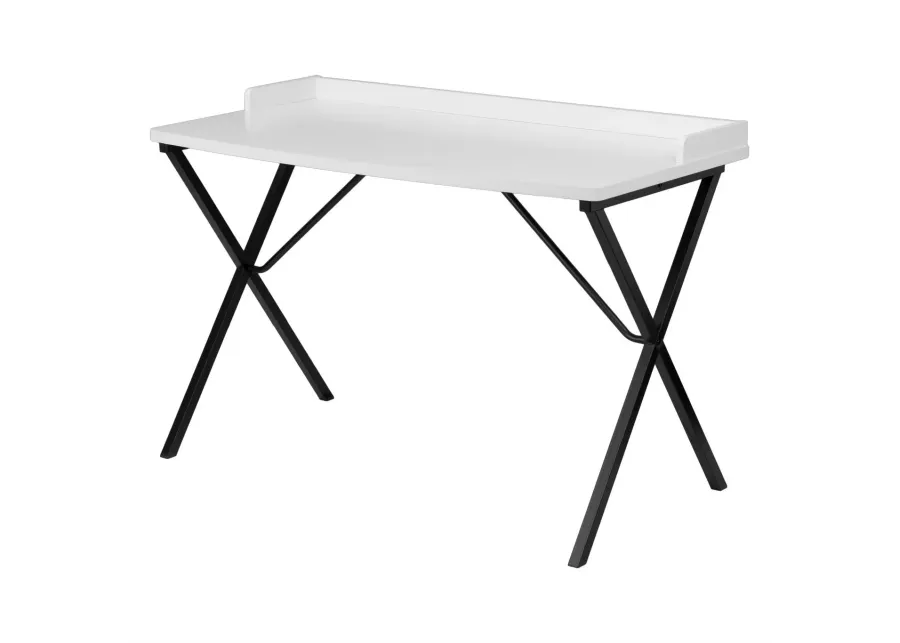 Hivvago White Top Modern Student Teen Adult Writing Table Computer Desk