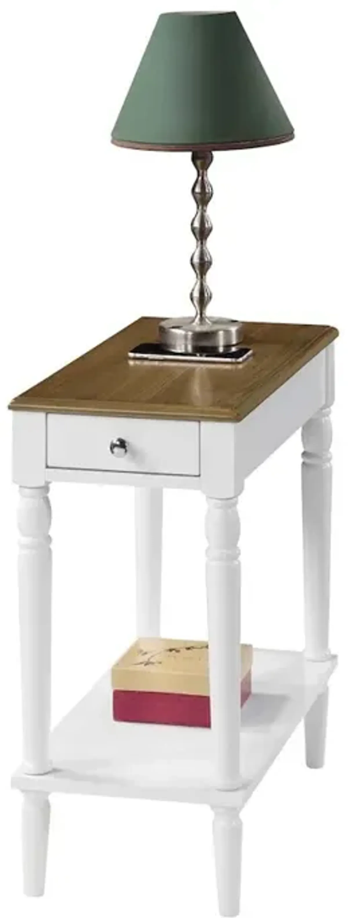 Convience Concept, Inc. French Country No Tools Chairside End Table with Shelf