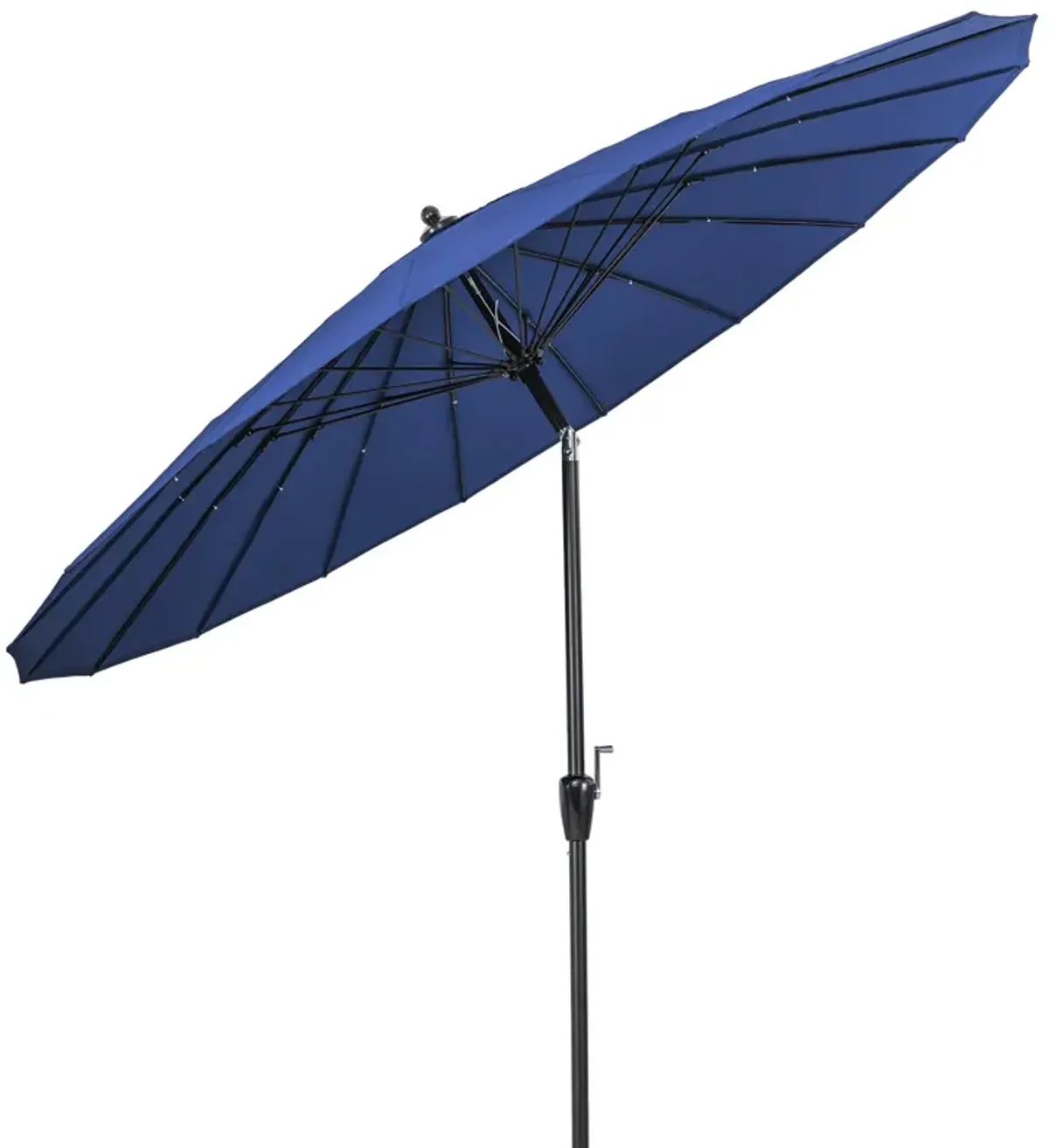 9 Feet Round Patio Umbrella with 18 Fiberglass Ribs