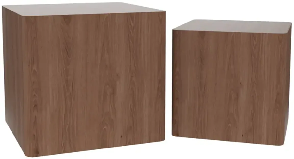 Walnut Nesting Tables Set - Living Room, Office, Bedroom