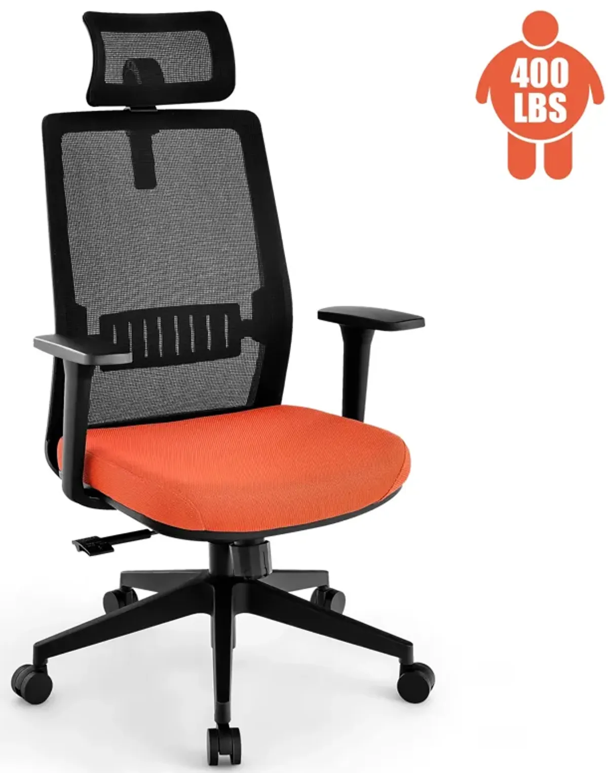 Ergonomic Office Chair with Lumbar Support and Adjustable Headrest