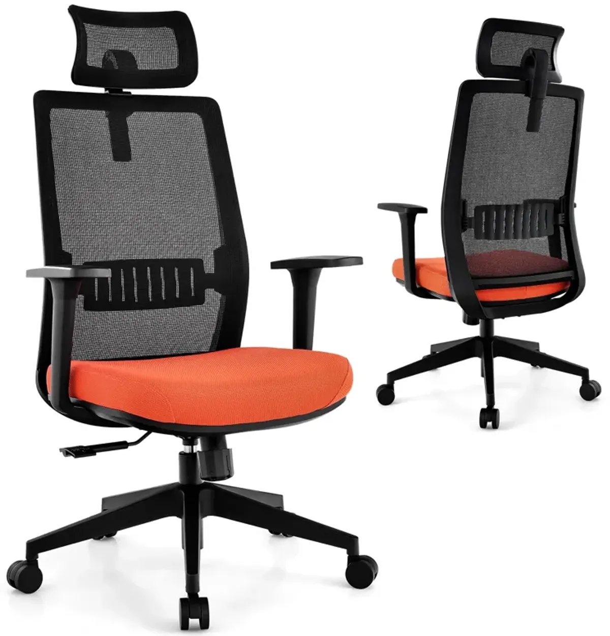 Ergonomic Office Chair with Lumbar Support and Adjustable Headrest