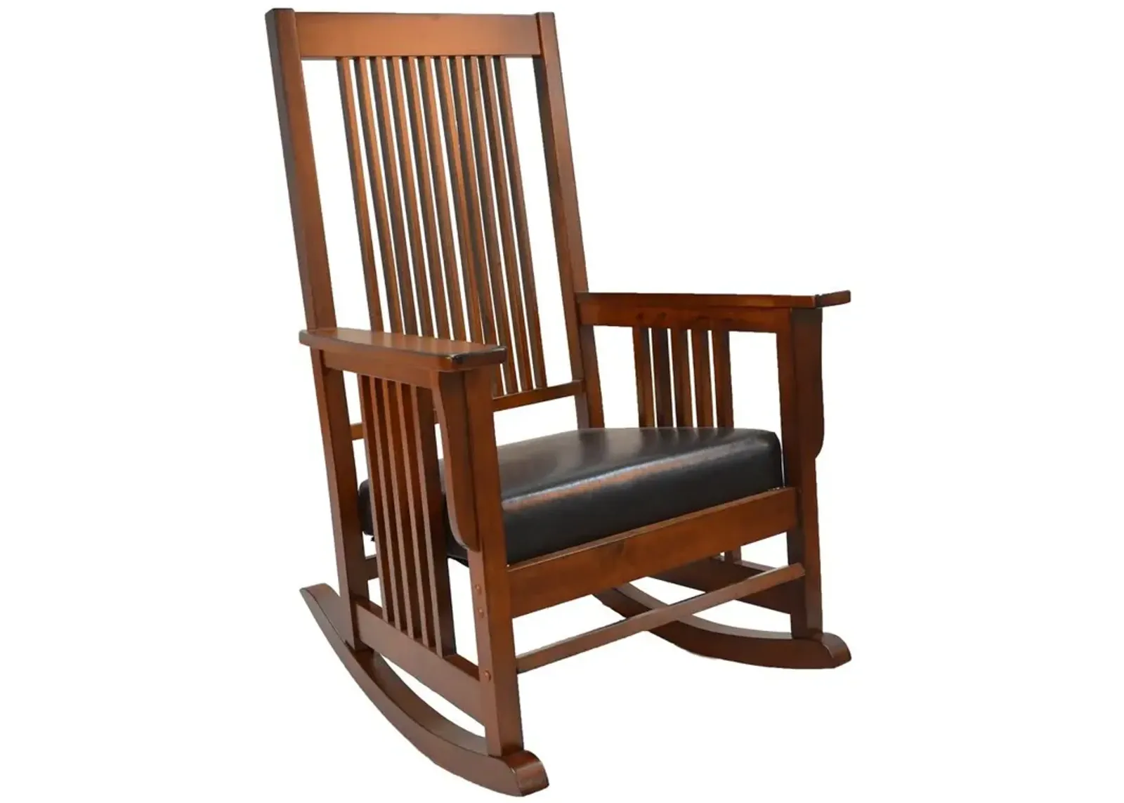 Carolina Living Chestnut Mission Rocker - Brown Upholstery