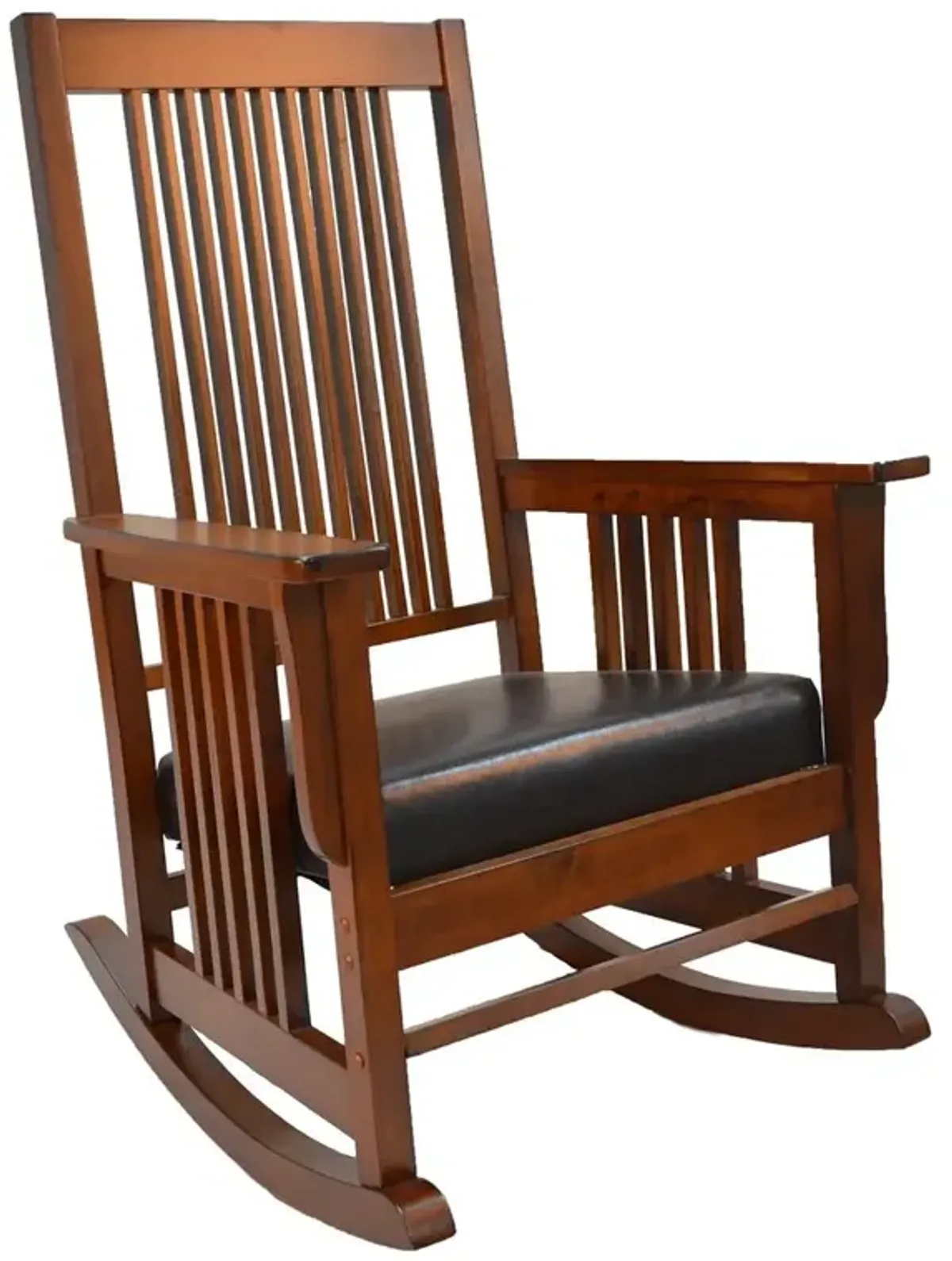 Carolina Living Chestnut Mission Rocker - Brown Upholstery