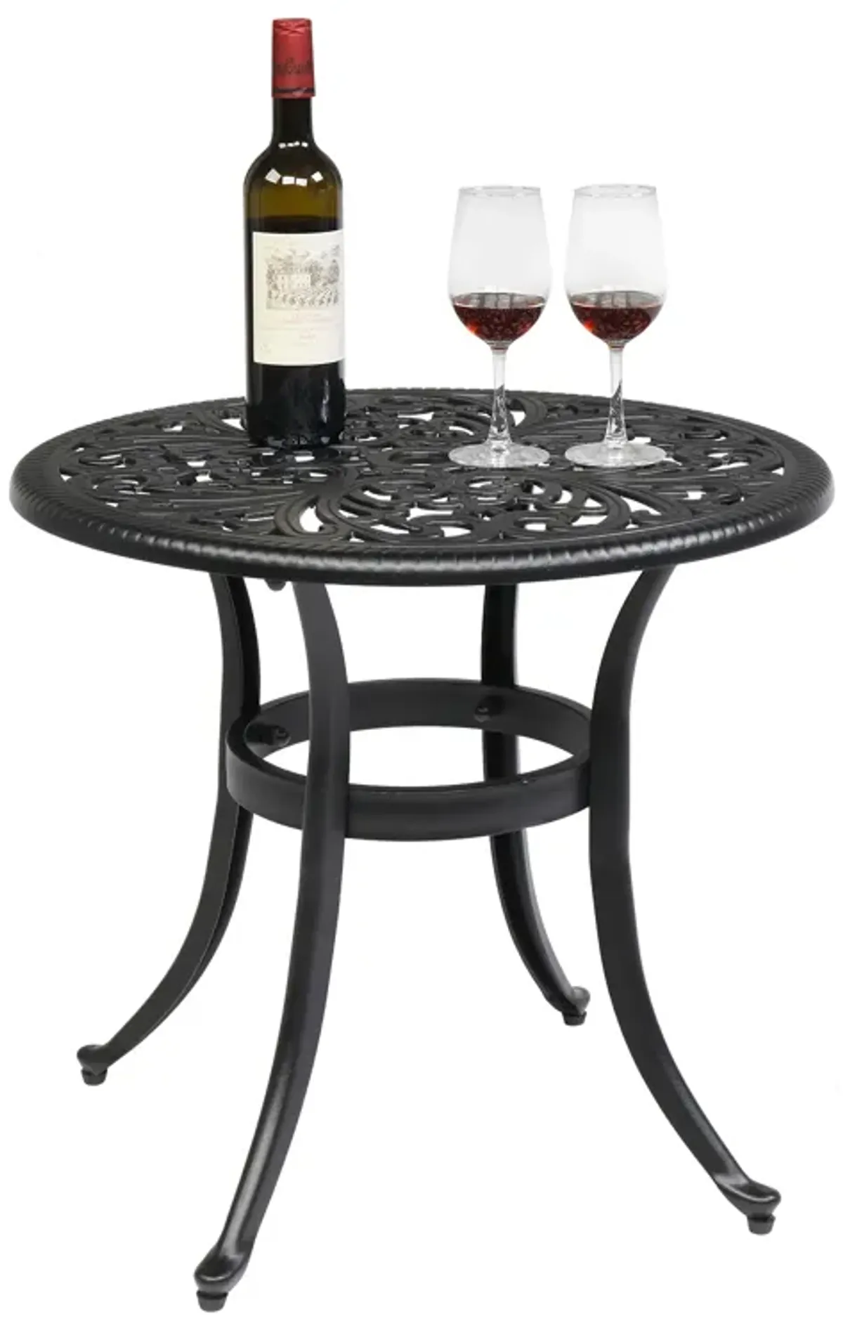 Phoenix Cast Aluminum Round Table for Patio Backyard and Poolside