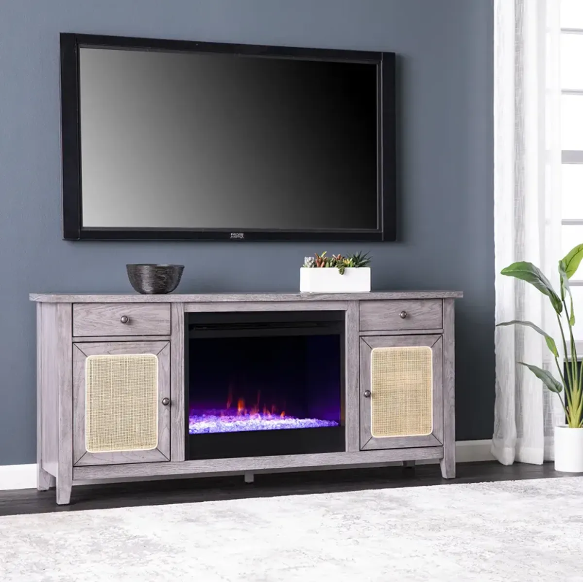 Raegan Color Changing Fireplace Console