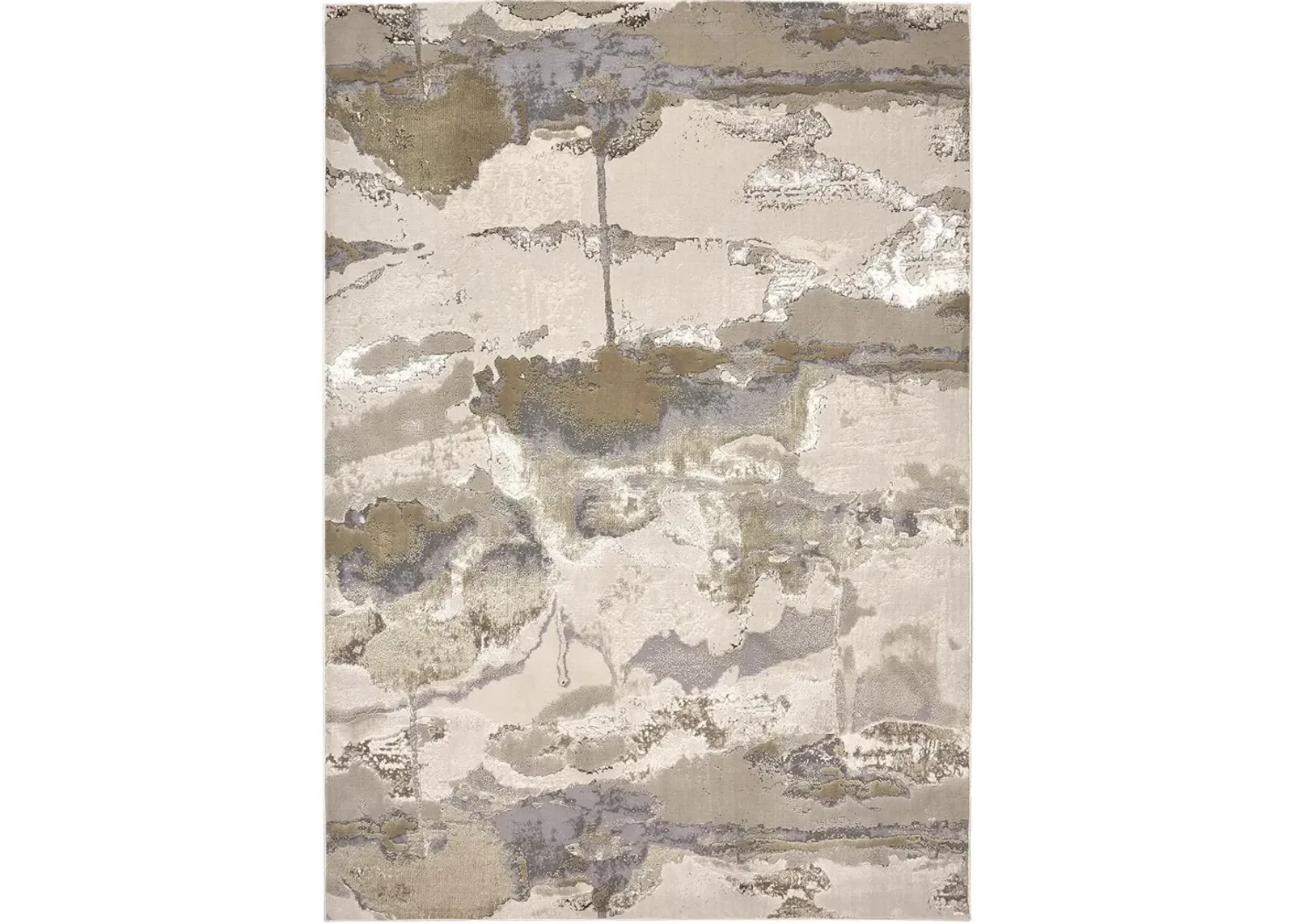 Aura 3737F Gray/Ivory/Gold 3'11" X 6' Rug