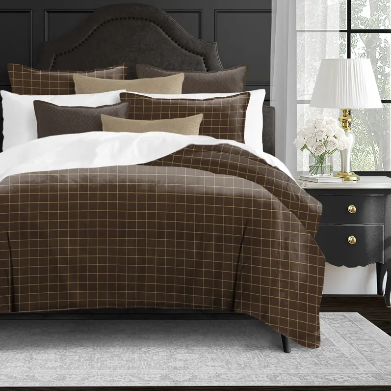 6ix Tailors Fine Linens Ansible Chocolate Coverlet Set