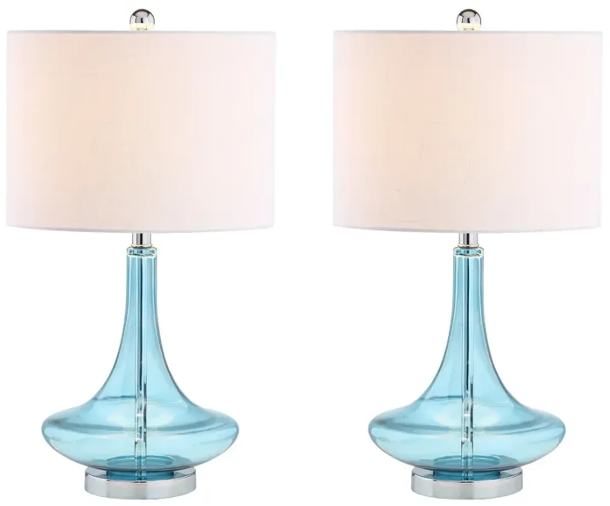 Cecile Glass Teardrop LED Table Lamp (Set of 2)