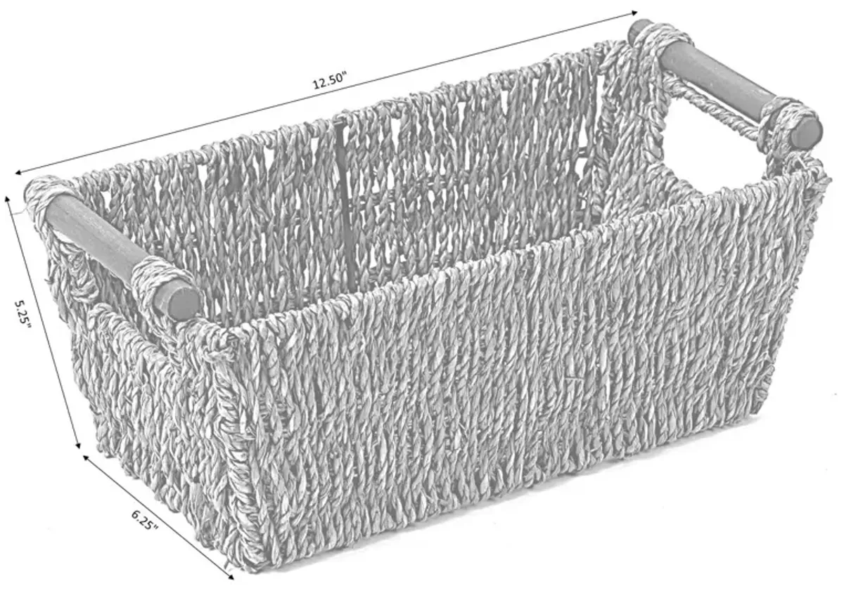 Seagrass Counter-Top Basket Great for Folded Paper Towel