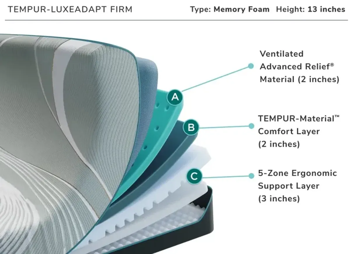 Tempur Pedic Luxe Adapt Firm Queen Mattress