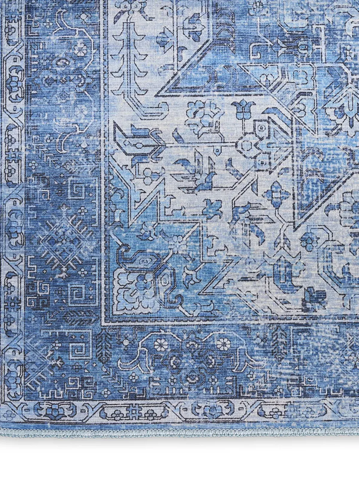 Nourison Washables NWB15 Blue 2'2" x 8' Rug
