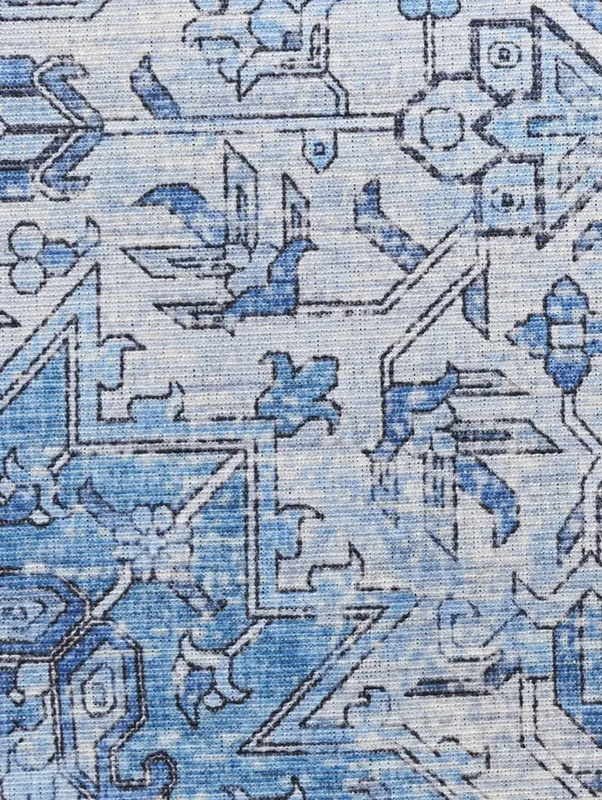 Nourison Washables NWB15 Blue 2'2" x 8' Rug