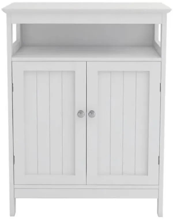Bathroom Standing Storage Cabinet with Double Shutter Doors for Stylish & Organized Space