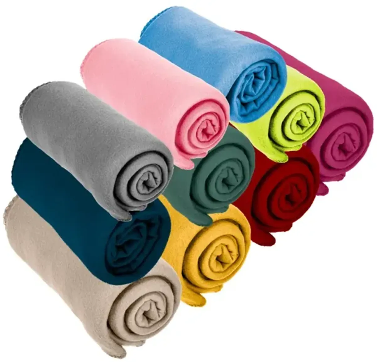 Versatile 50 x 60 Cozy Premium Fleece Throw Blanket - 12 Pack