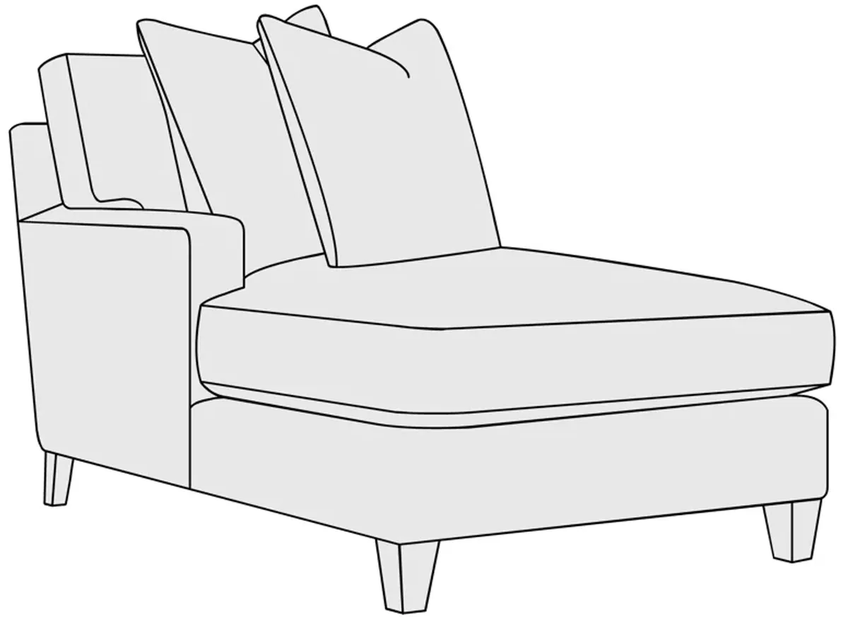 Mila Fabric Left Arm Chaise
