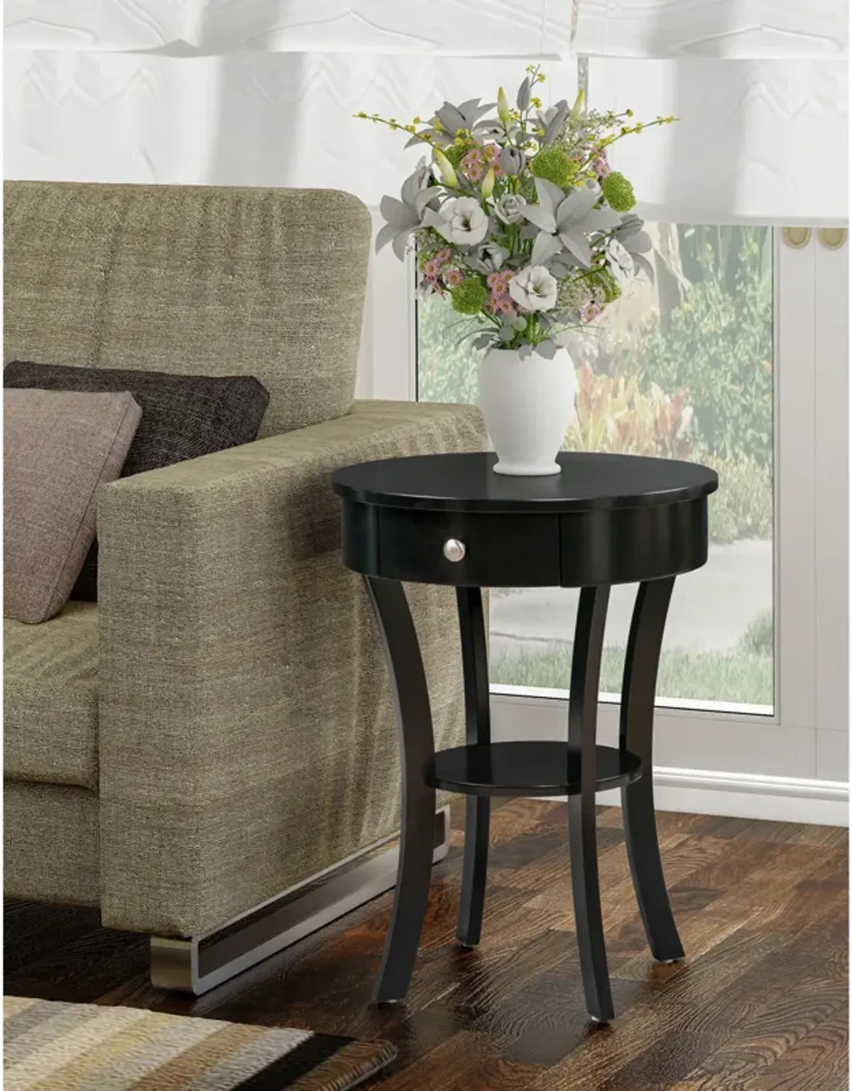 Convenience Concepts Classic Accents Schaffer End Table, Black