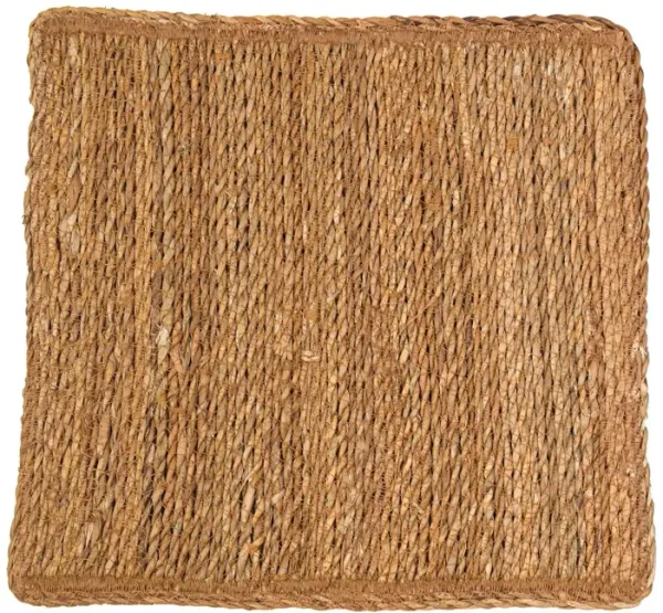 Plain Minimalistic Square Natural Seagrass Placemat  (Set of 4)