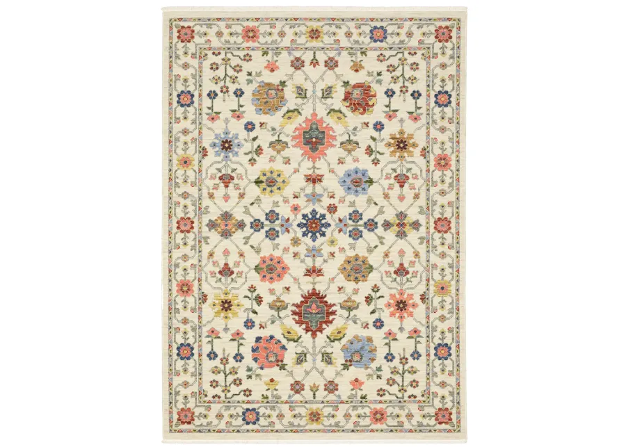 Lucca 5'3" x 7'6" Ivory Rug