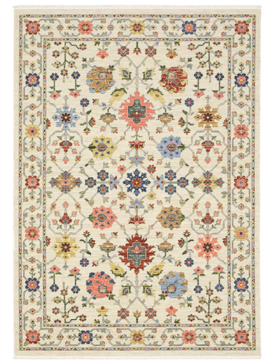 Lucca 5'3" x 7'6" Ivory Rug