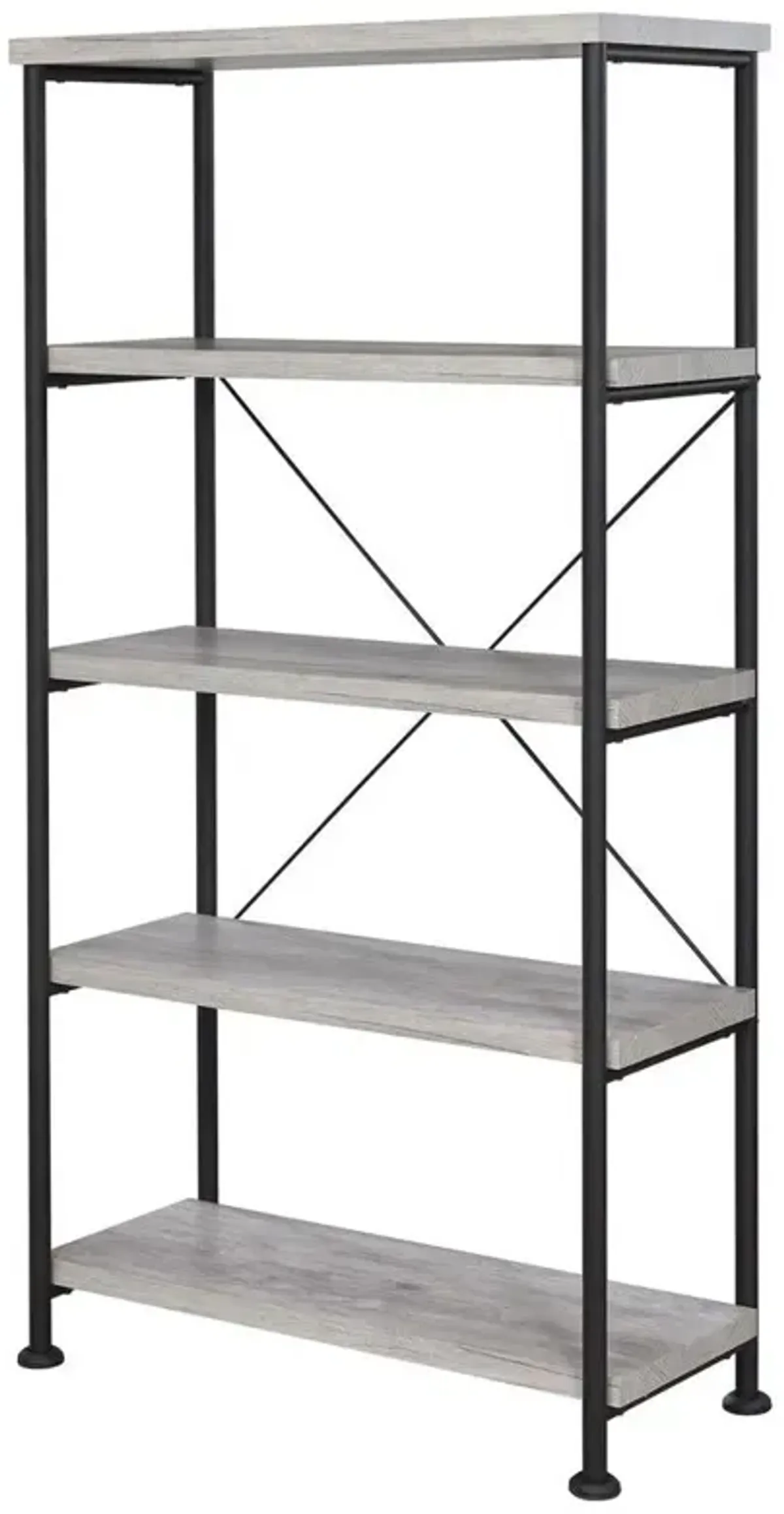 Analiese 4-shelf Bookcase Grey Driftwood