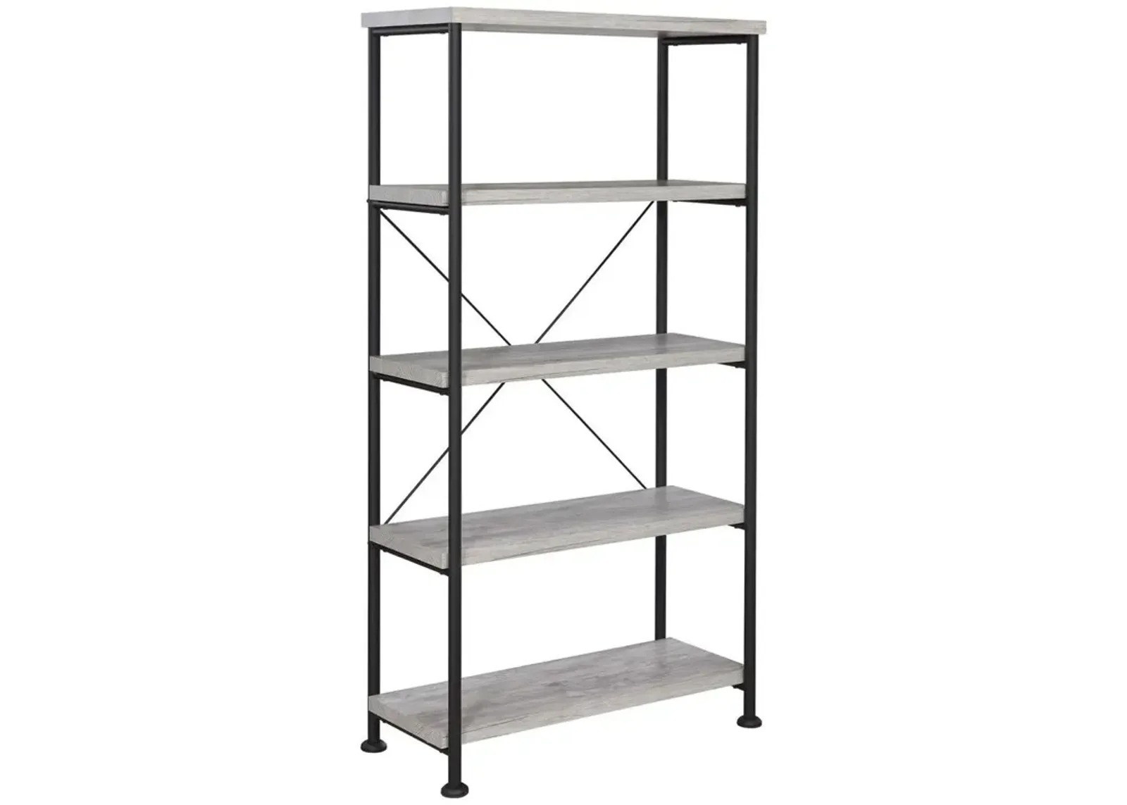 Analiese 4-shelf Bookcase Grey Driftwood