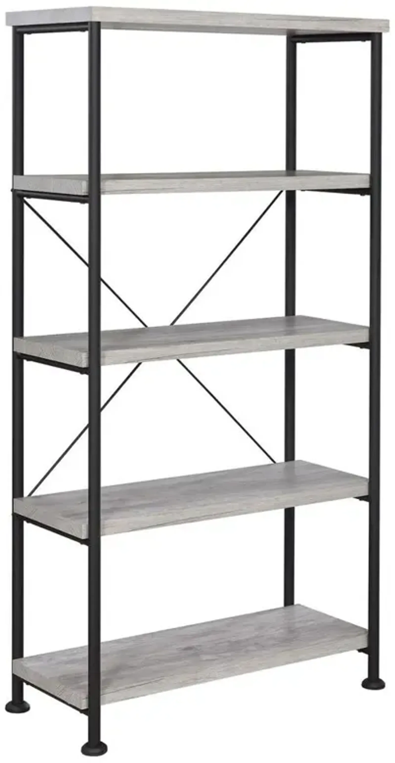 Analiese 4-shelf Bookcase Grey Driftwood