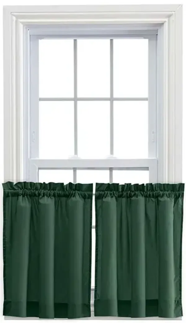 Ellis Stacey 1.5" Rod Pocket High Quality Fabric Solid Color Window Tailored Tier Pair 56"x45" Harvest