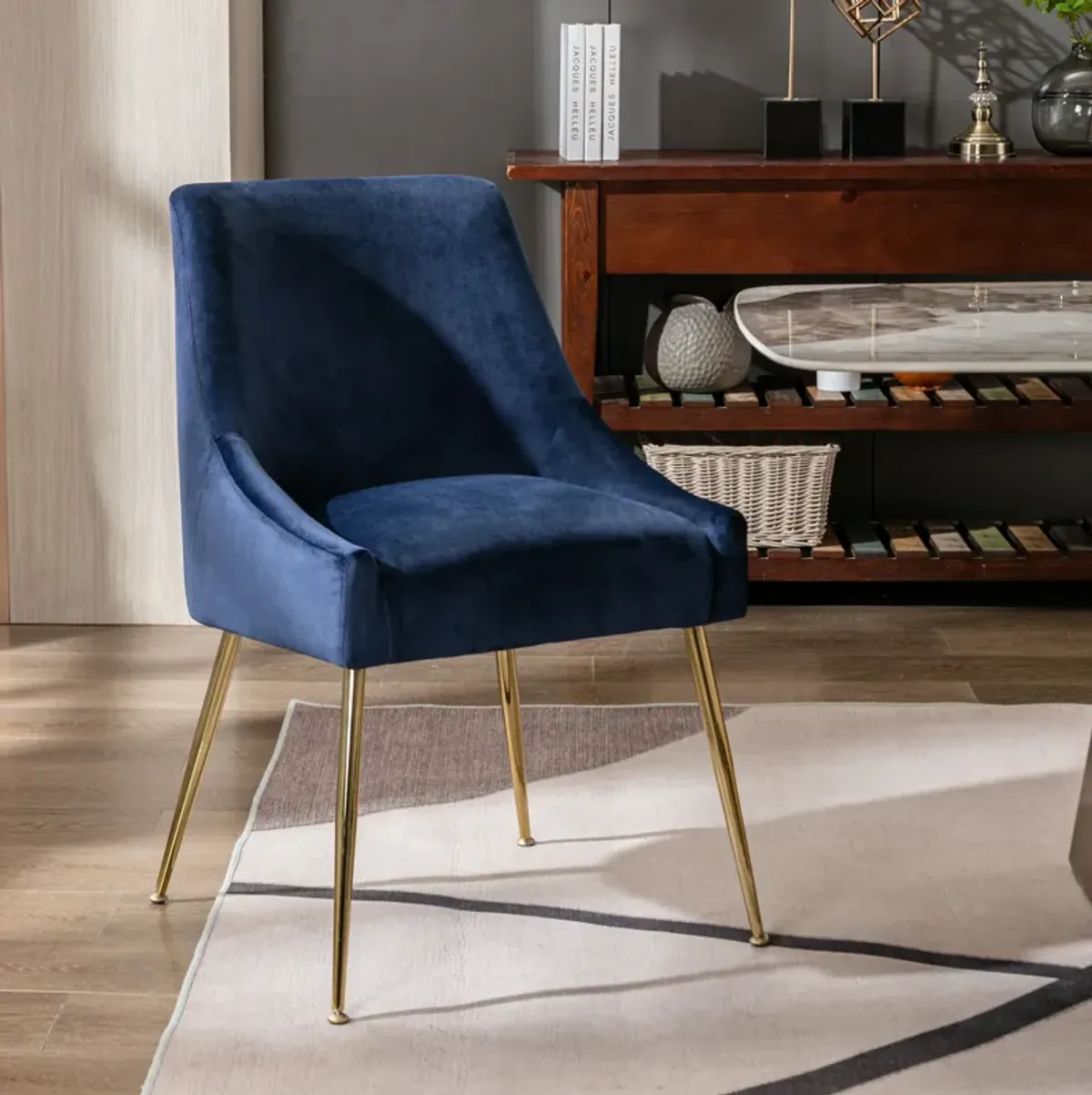 WestinTrends Upholstered Velvet Accent Chair