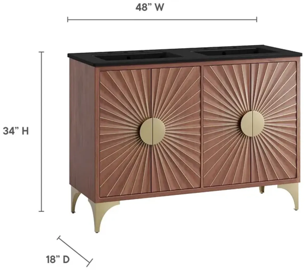 Daylight 48" Double Sink Bathroom Vanity