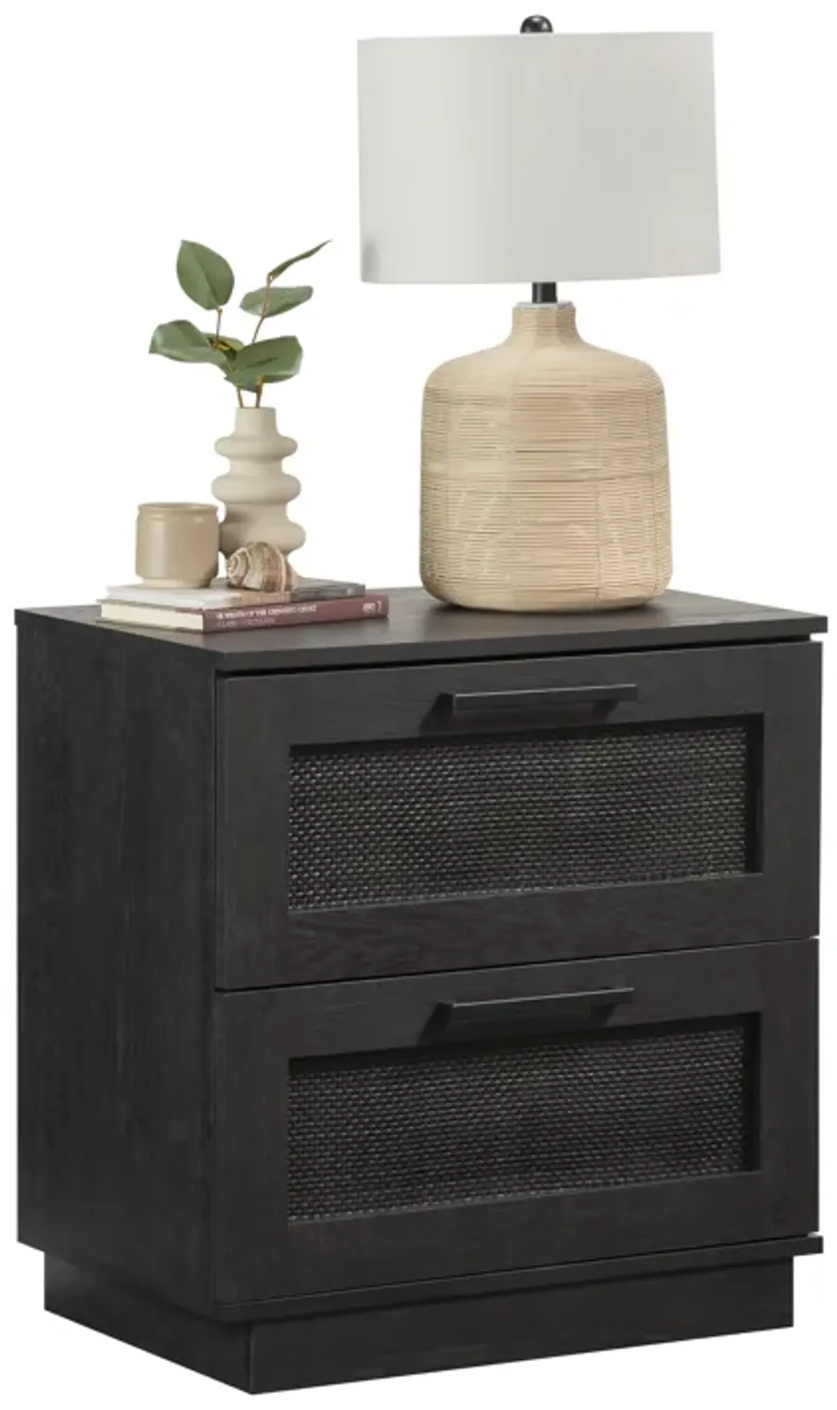 Tiffin Line 2-Drawer Rattan Bedside Table