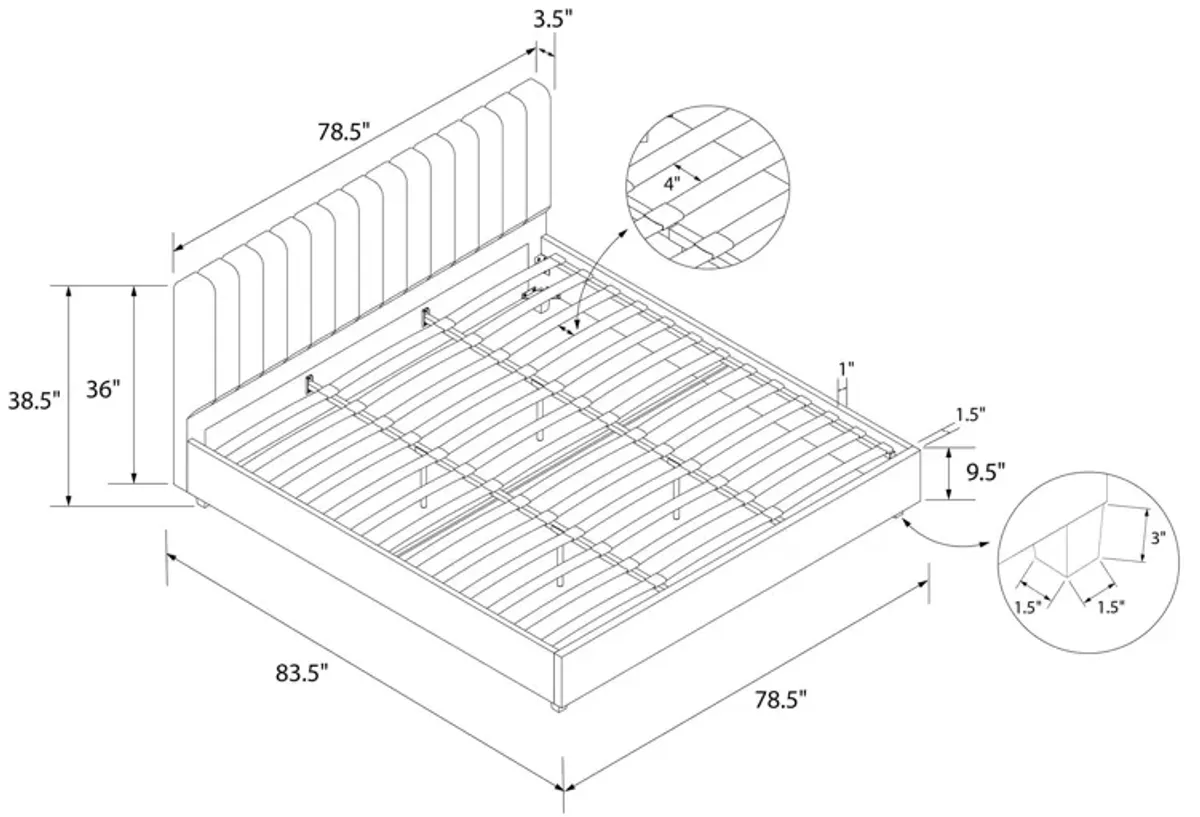 Novogratz Brittany Upholstered Bed