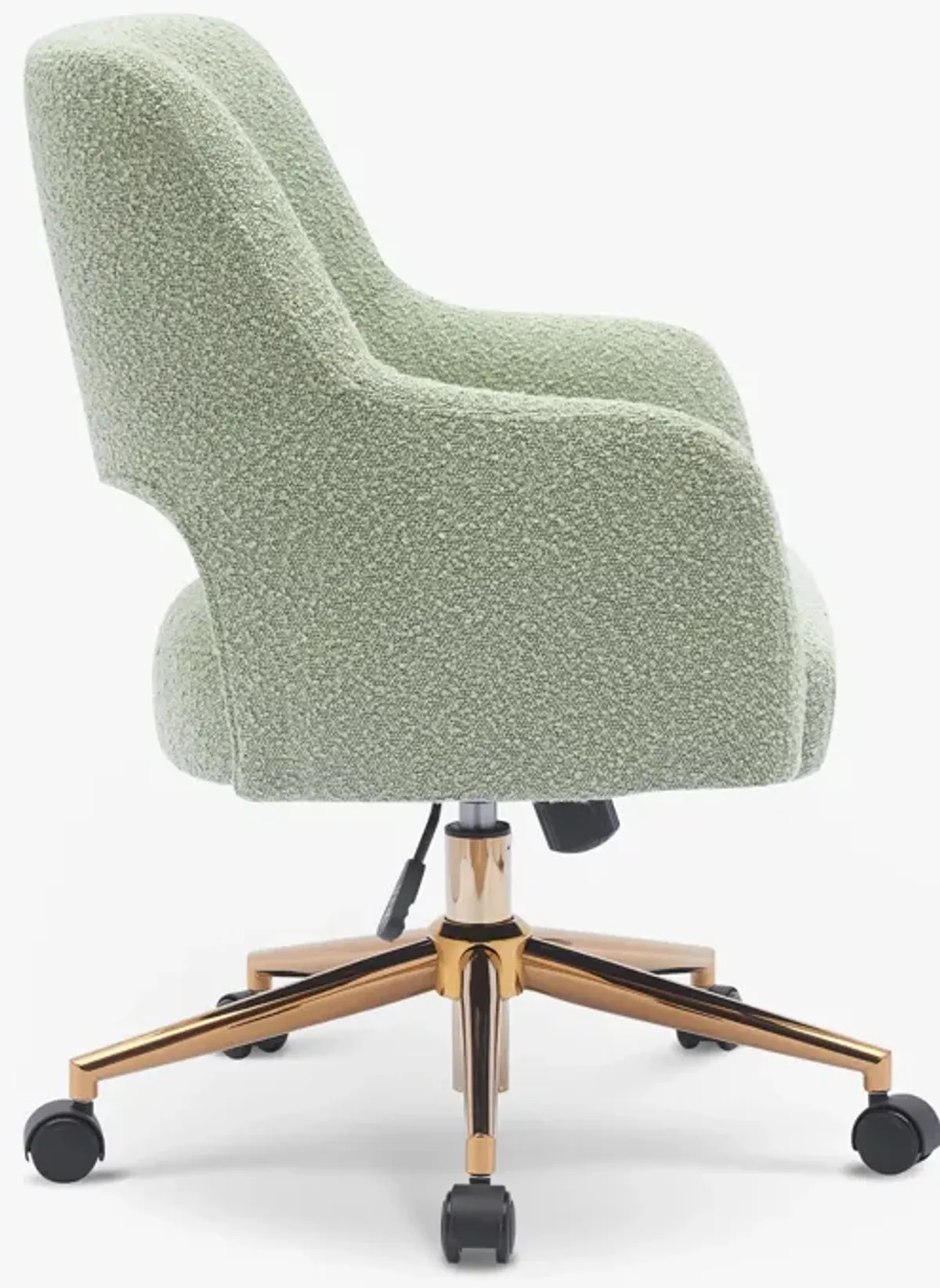 WestinTrends Mid-Century Modern Swivel Office Vanity Chair with Wheels