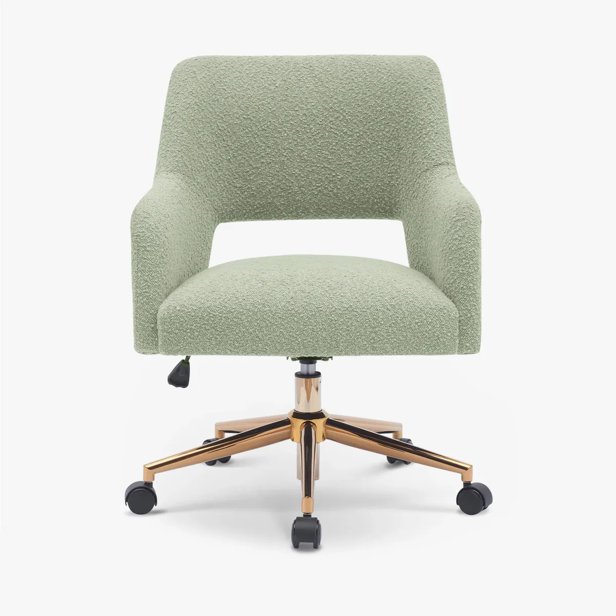 WestinTrends Mid-Century Modern Swivel Office Vanity Chair with Wheels