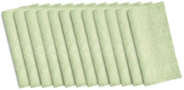 Solino Home 100% Pure Linen Cocktail Napkins 9 x 9 Inch Set of 12 - Athena