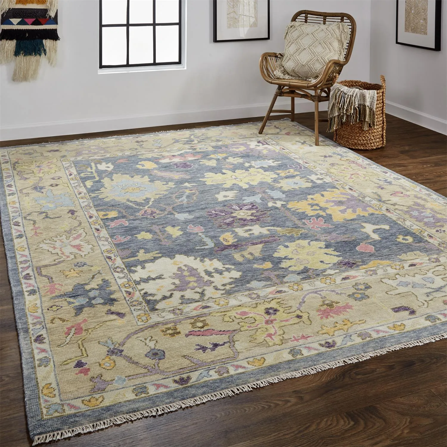 Karina 6791F Gold/Blue/Purple 2'6" x 8' Rug