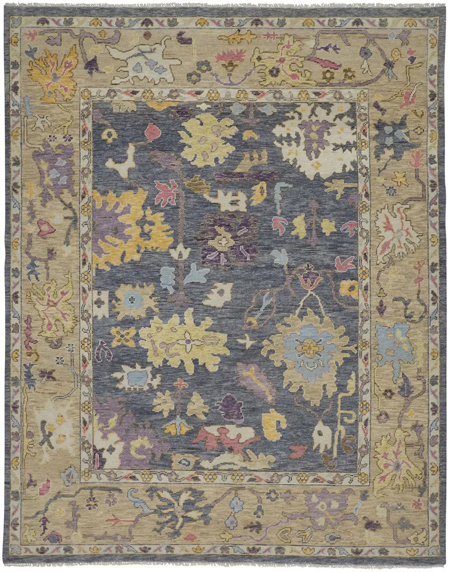 Karina 6791F Gold/Blue/Purple 2'6" x 8' Rug