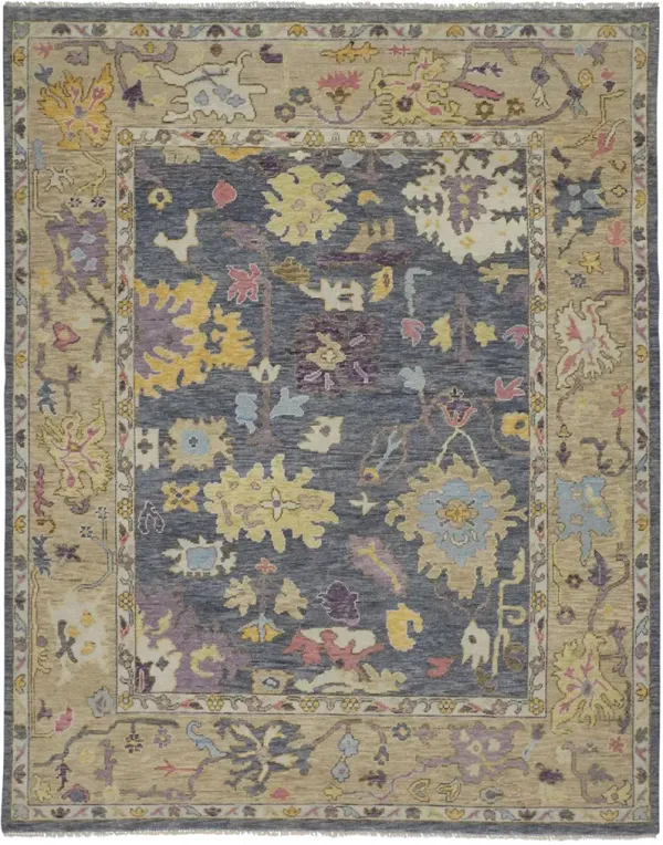 Karina 6791F Gold/Blue/Purple 2'6" x 8' Rug