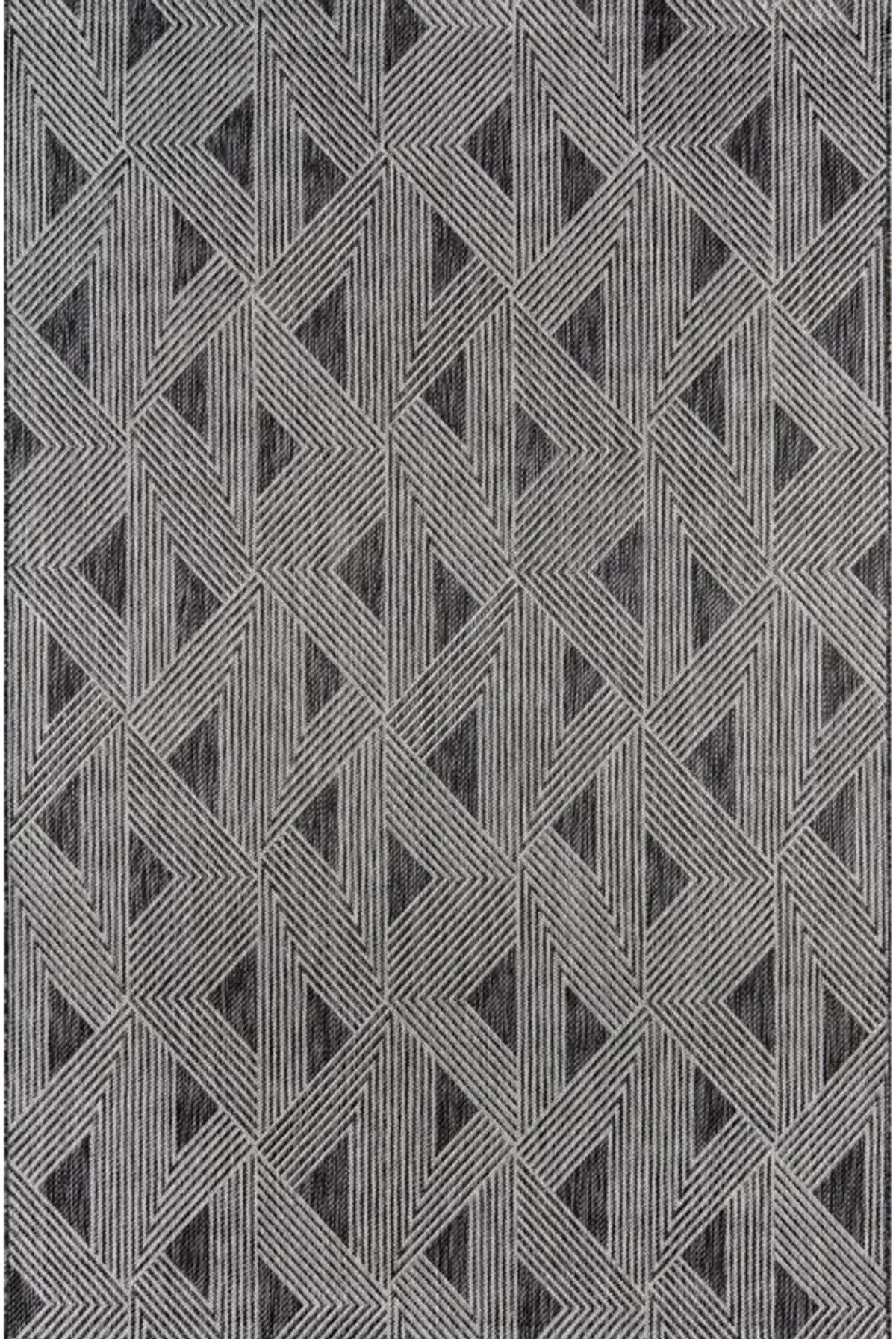 Novogratz Contemporary Rectangle Area Rug, Charcoal, 3'11 X 5'7