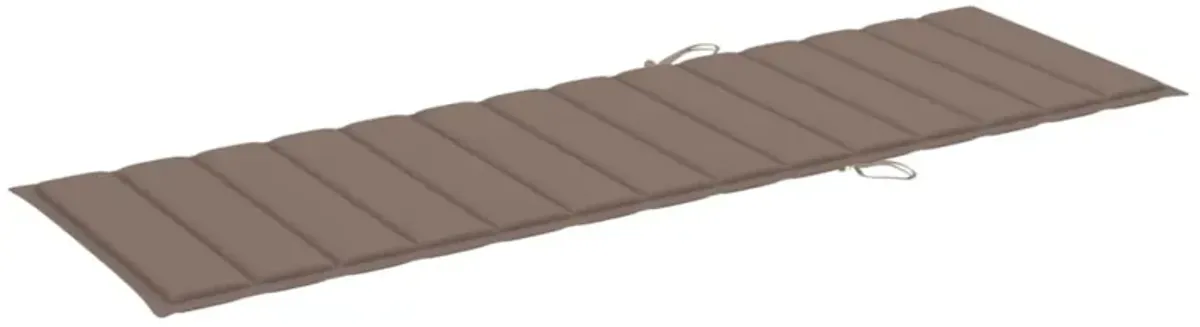 vidaXL Sun Lounger Cushion Taupe 78.7"x27.6"x1.6" Fabric