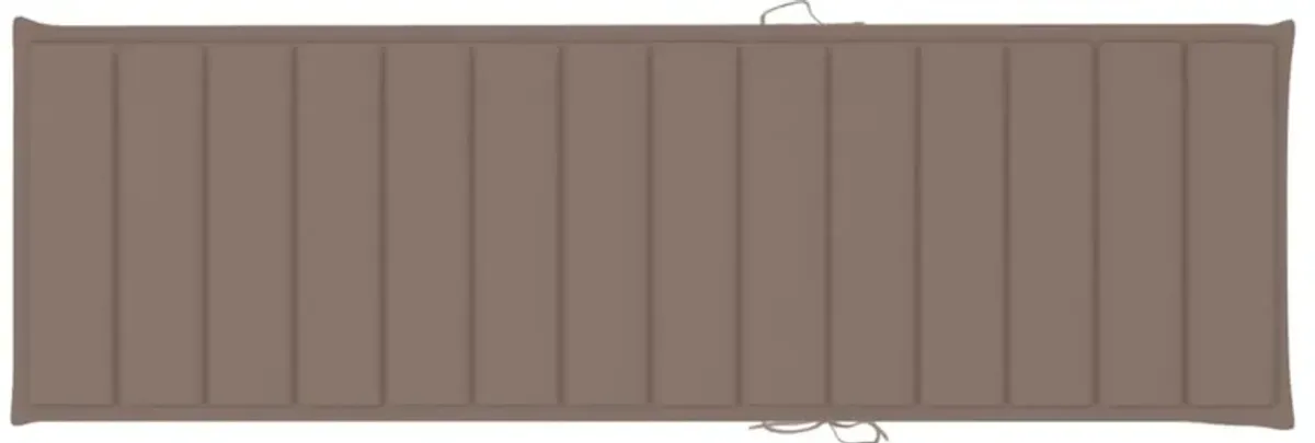 vidaXL Sun Lounger Cushion Taupe 78.7"x27.6"x1.6" Fabric