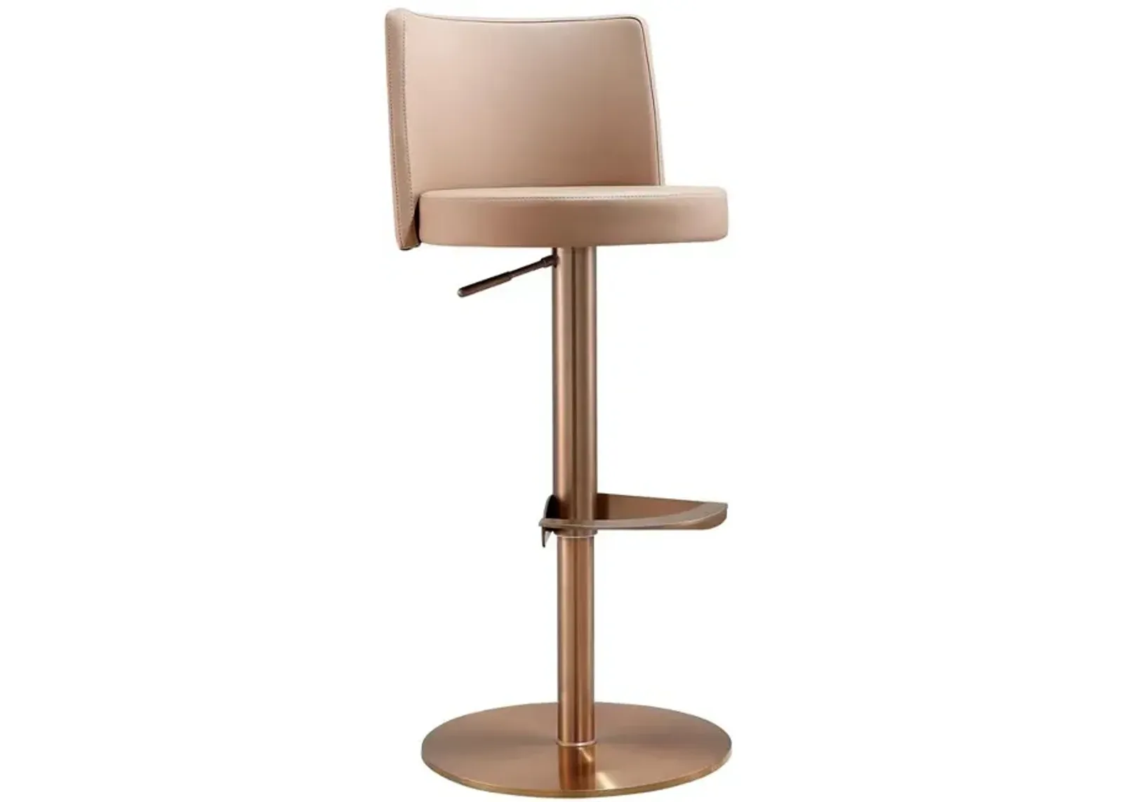 Belen Kox Cafe Au Lait and Rose Gold Adjustable Stool, Belen Kox