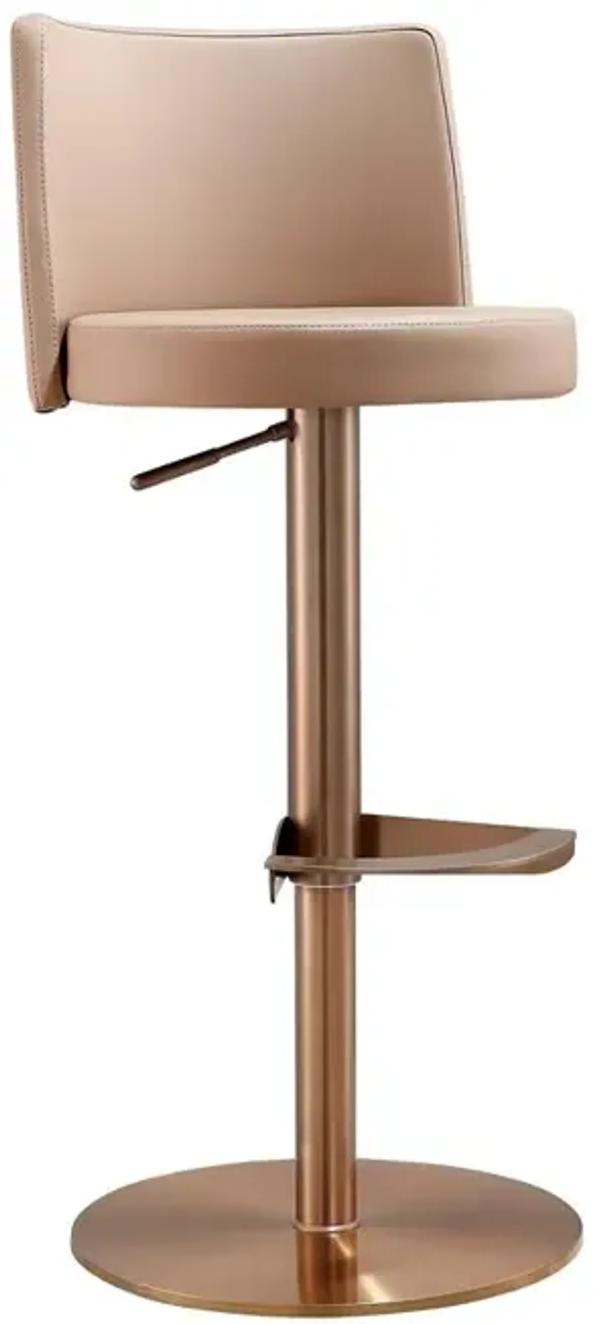 Belen Kox Cafe Au Lait and Rose Gold Adjustable Stool, Belen Kox