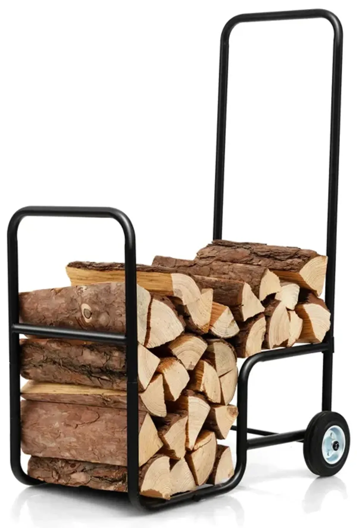 Firewood Log Cart Carrier with Anti-Slip and Wear-Resistant Wheels