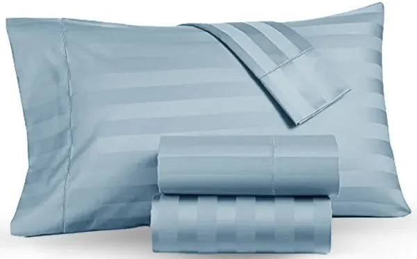 Striped Double Brushed Cooling Microfiber Sheet Set