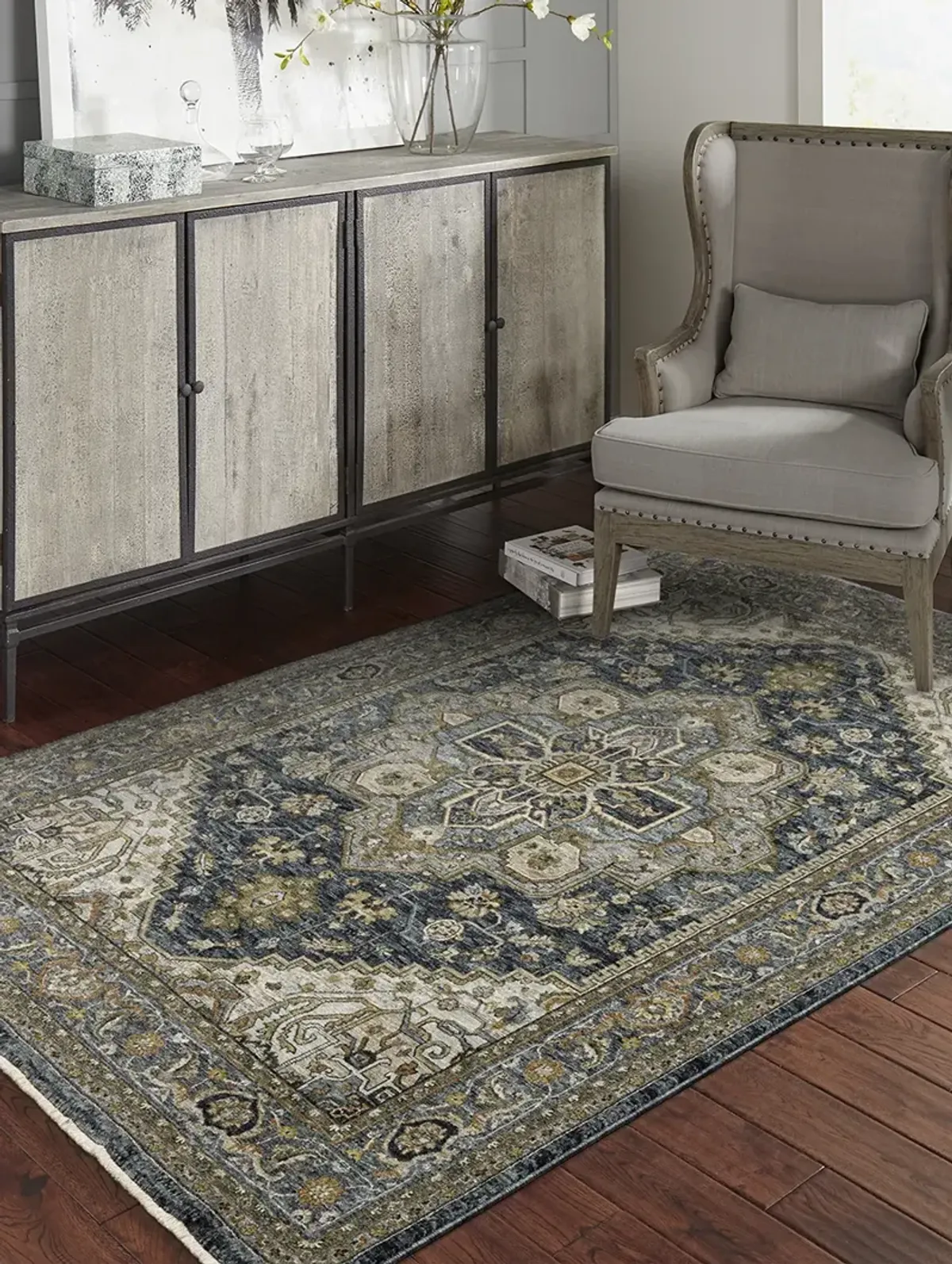 Aberdeen 9'10" x 12'10" Blue Rug