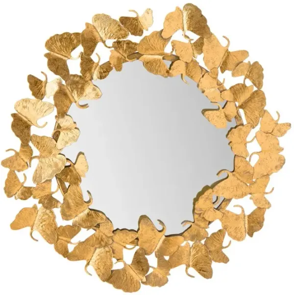 Belen Kox Handcrafted Gold Leaf Mirror - 27 Inch, Belen Kox