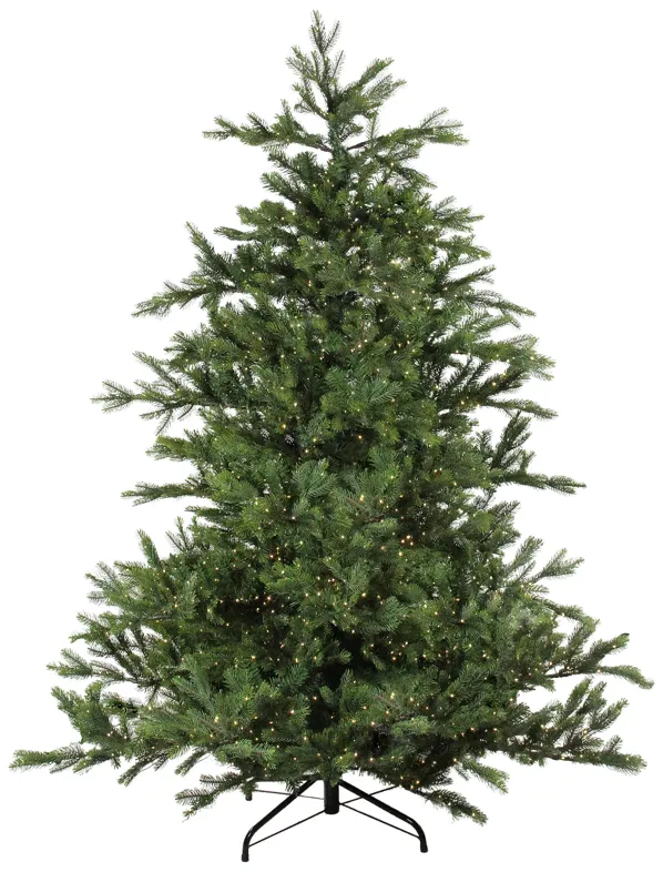 7.5' Pre-Lit Full Oregon Noble Fir Artificial Christmas Tree - Warm White LED Lights